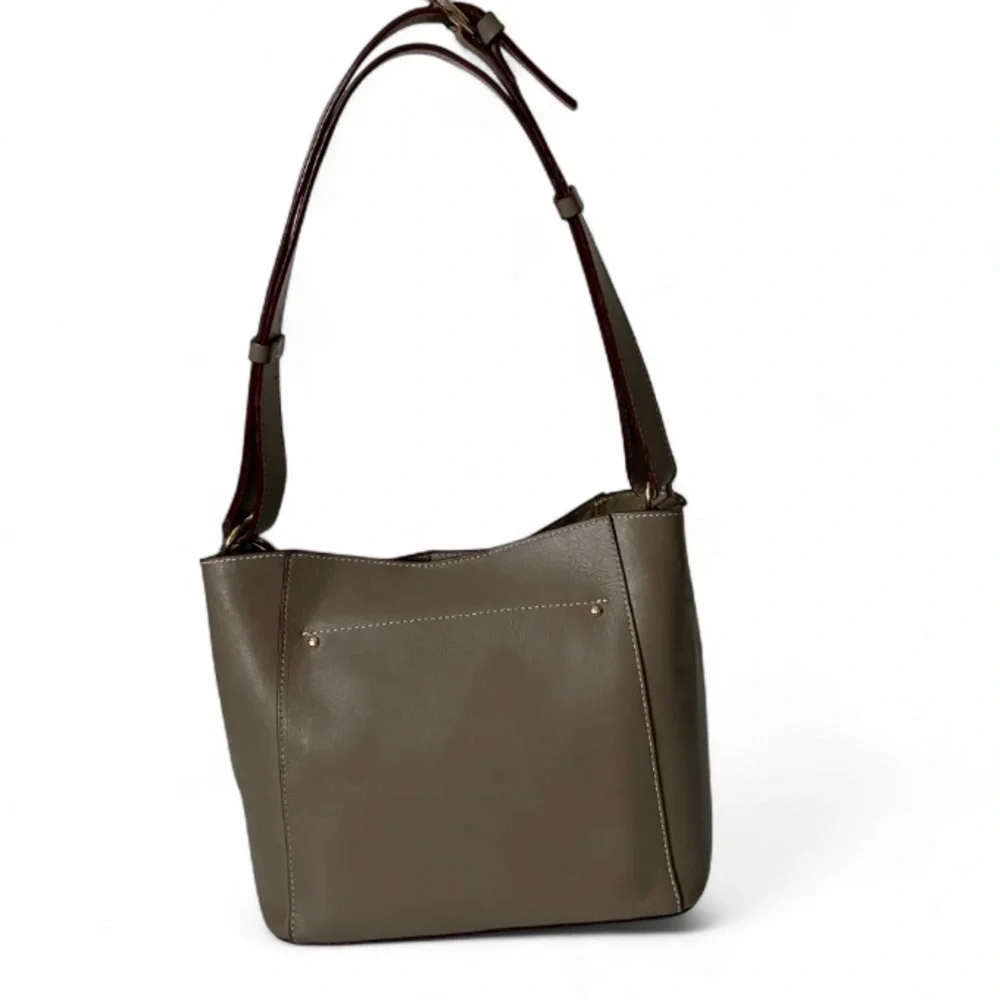 Frances Valentine Neutral Taupe June Slouchy Hobo Shoulder Bag